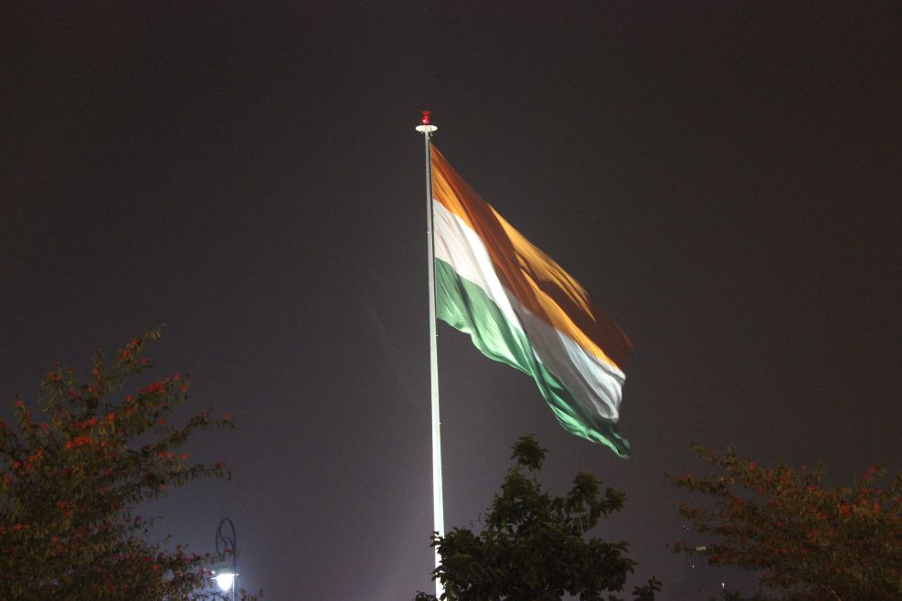 Flag at Rajeev Chowk(Connaught Place), Delhi