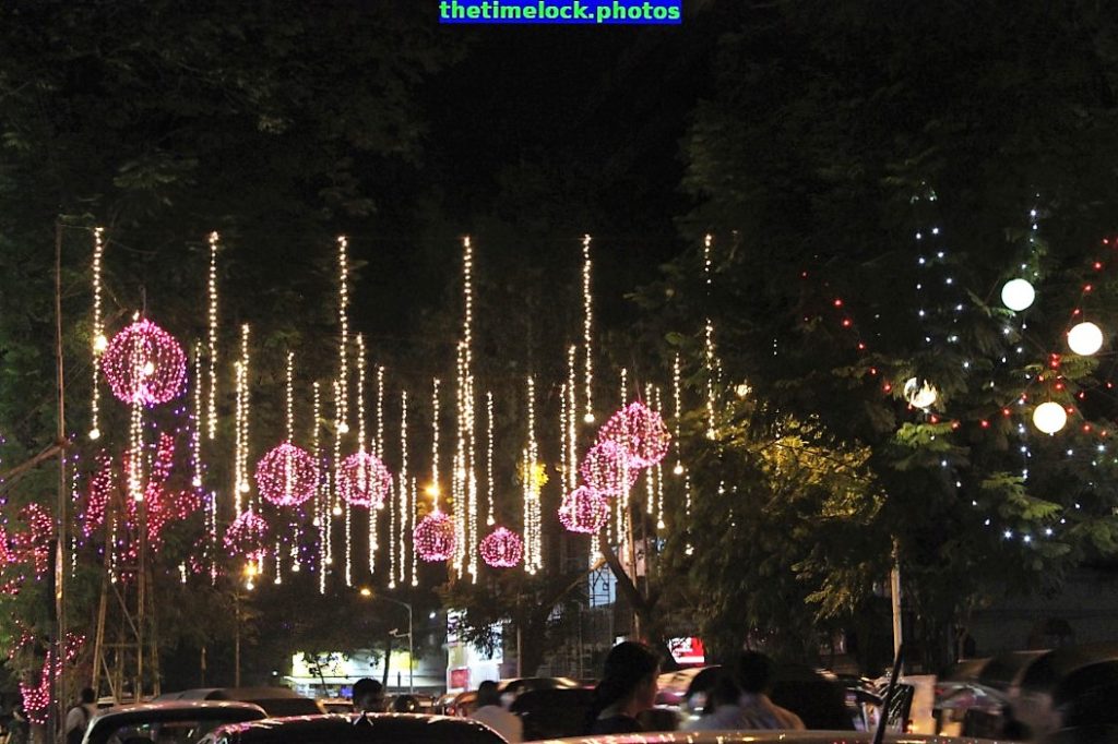 light decorations on a tree