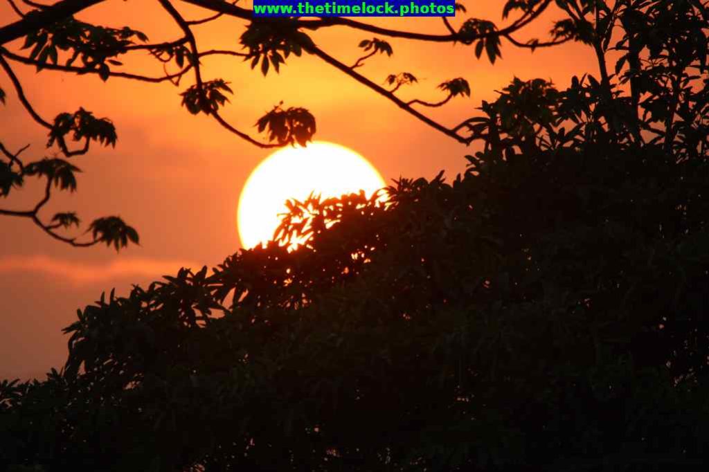 Fiery sunset at Tezpur